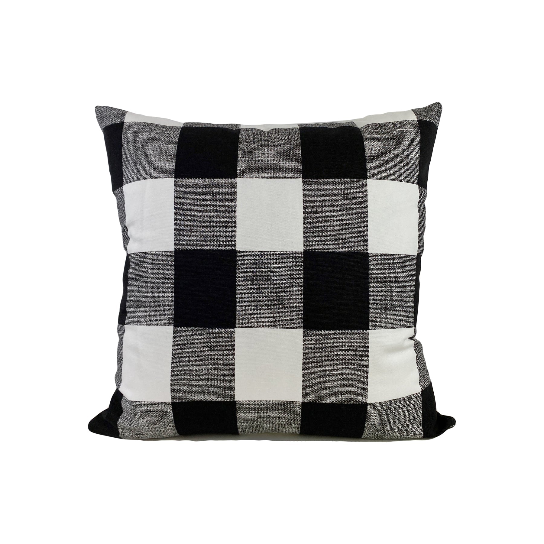 Anderson Check Black & White Throw Pillow 17x17"