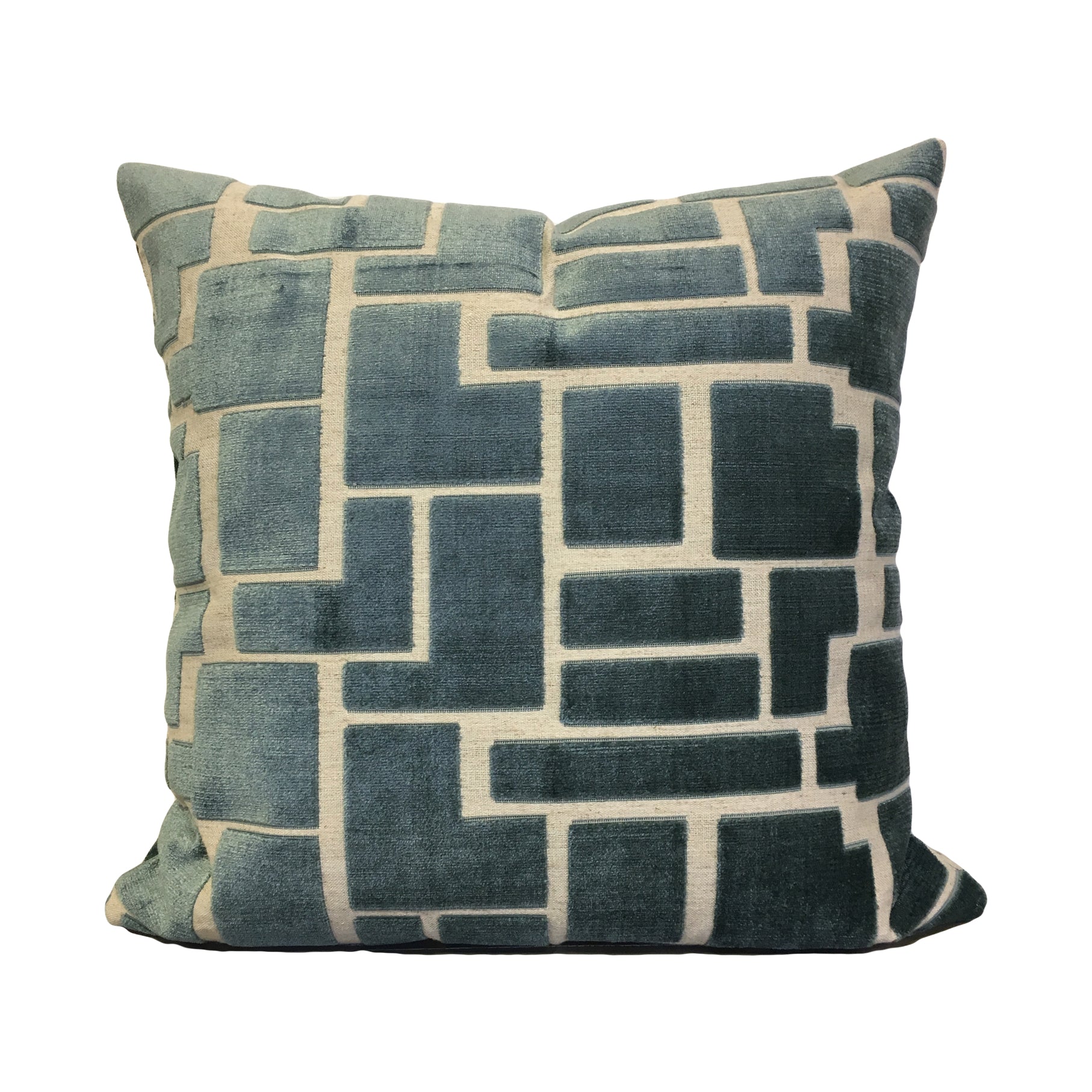 Aura H20 Teal Geometric Throw Pillow 20x20"