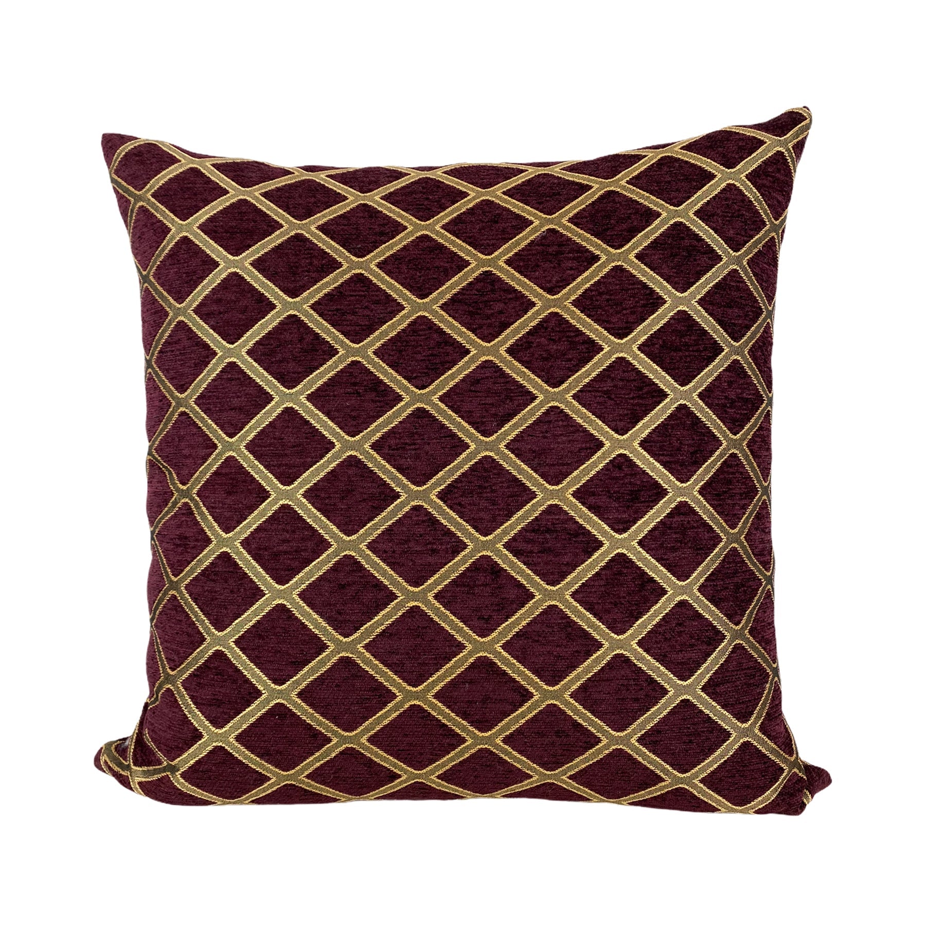 Diamond Chenille Wine Throw Pillow 20x20"