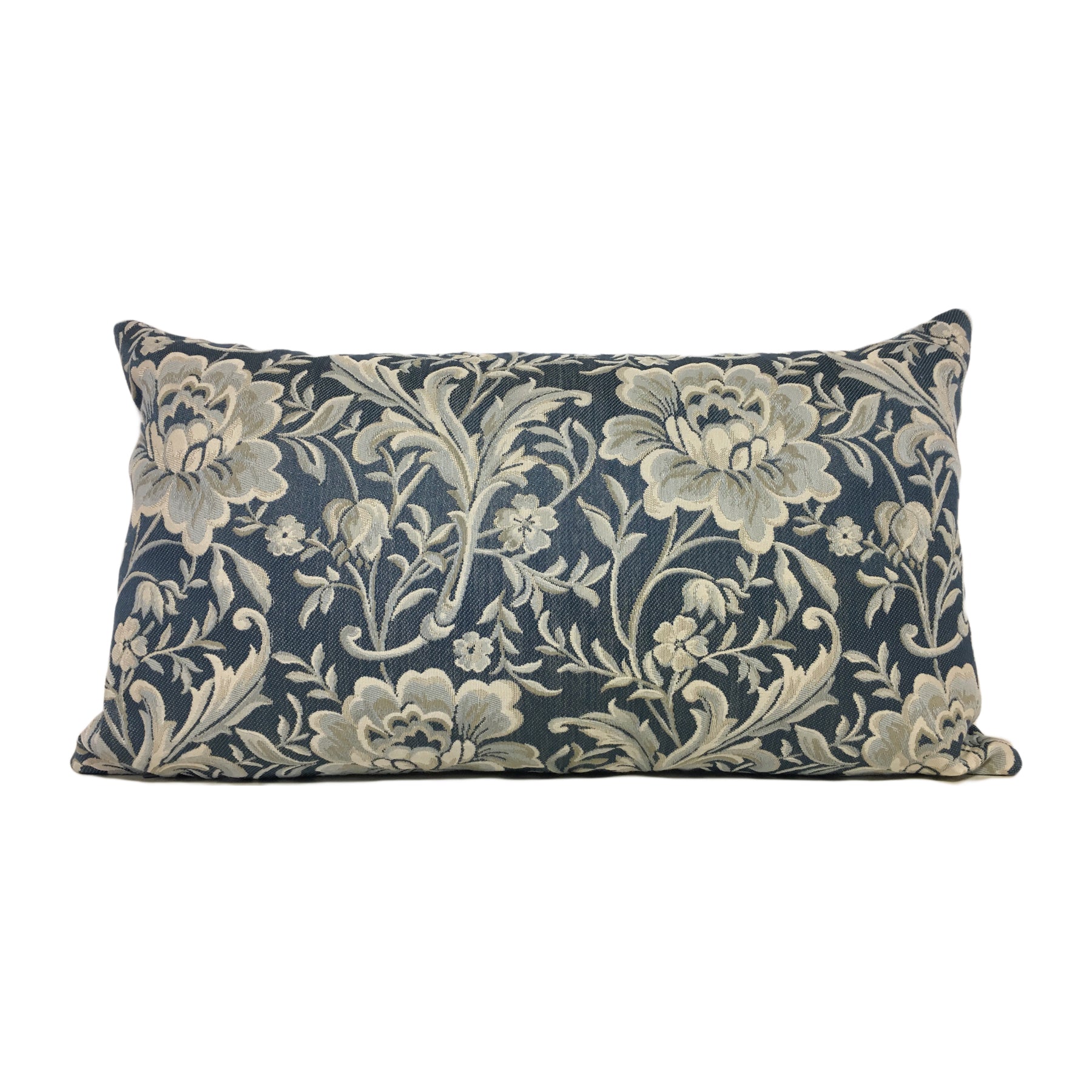 Dynasty Lapis Blue Lumbar Pillow 12x22"