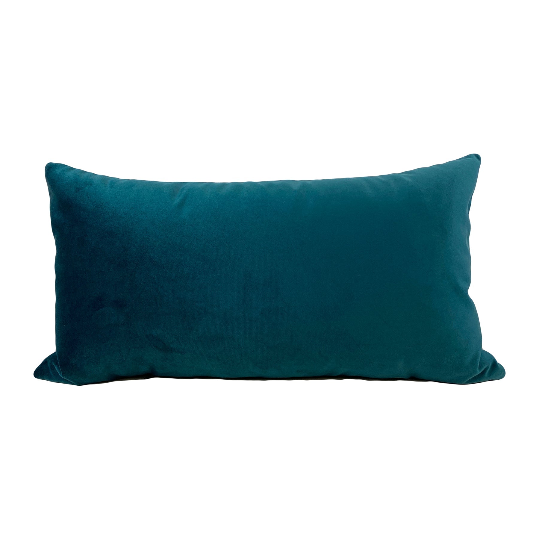 Franklin Velvet Petrol Lumbar Pillow 12x22"