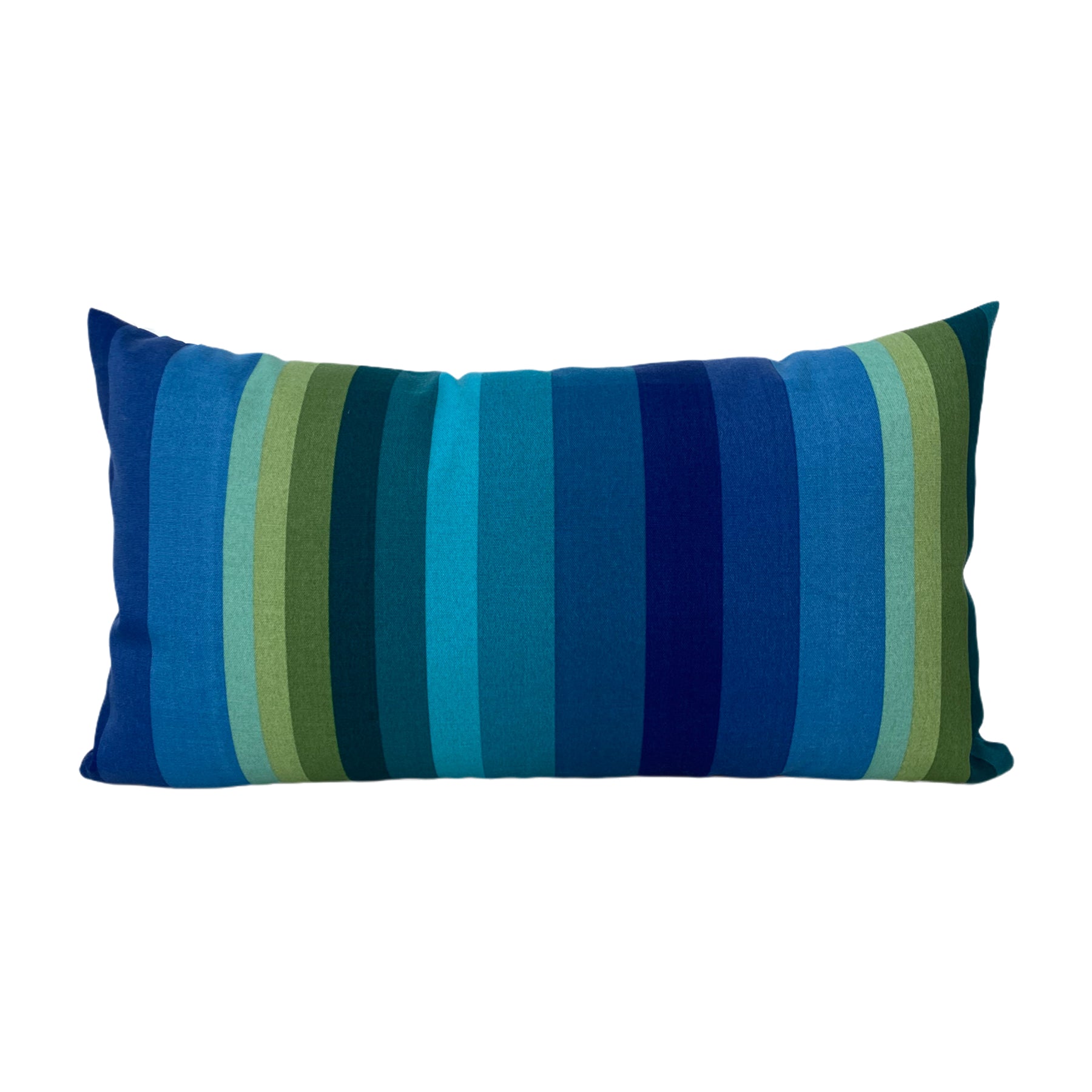 Islip Teal Outdoor Lumbar Pillow 12x22"