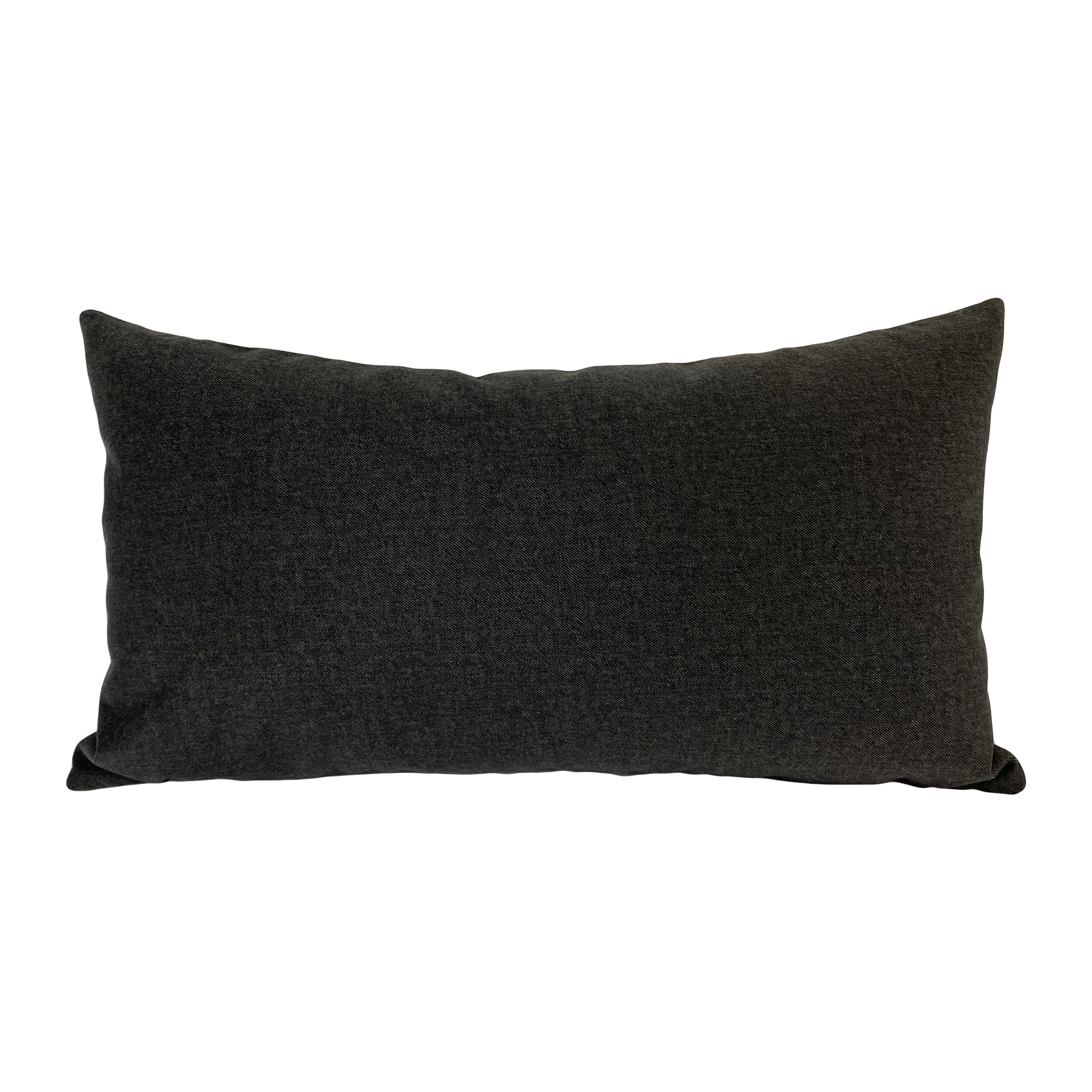 Loft Black Lumbar Pillow 12x22"