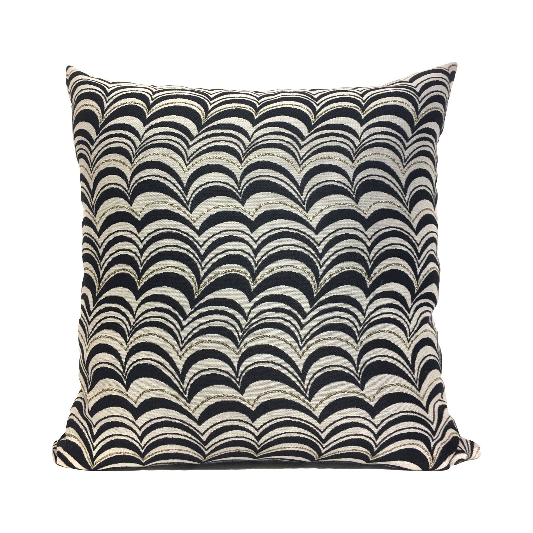 Metallic Wave Throw Pillow 20x20"