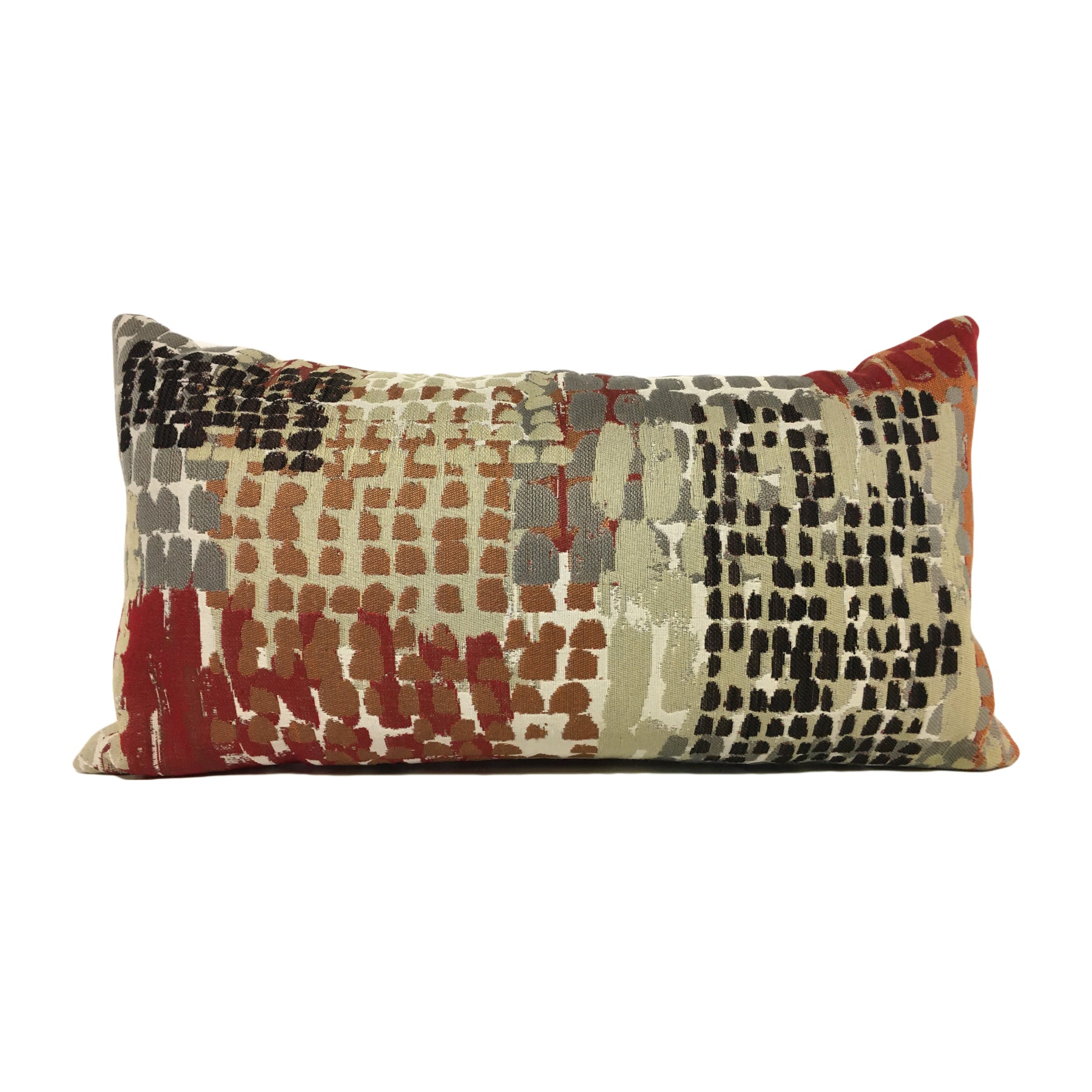 Quest Cinder Abstract Lumbar Pillow 12x22"