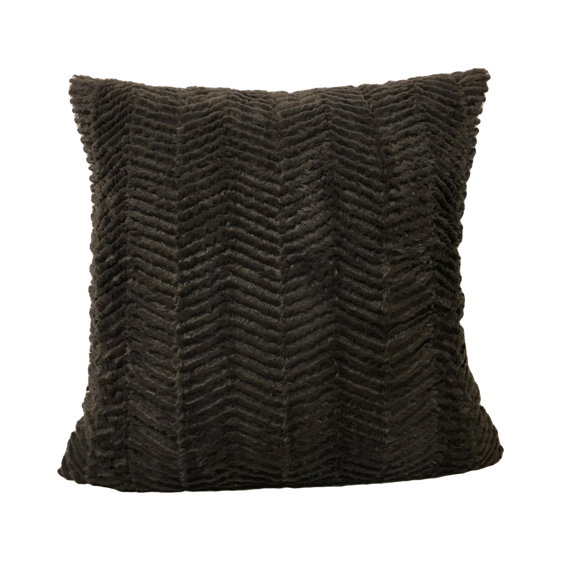 Rabbit Zig Zag Pewter Throw Pillow 20x20"