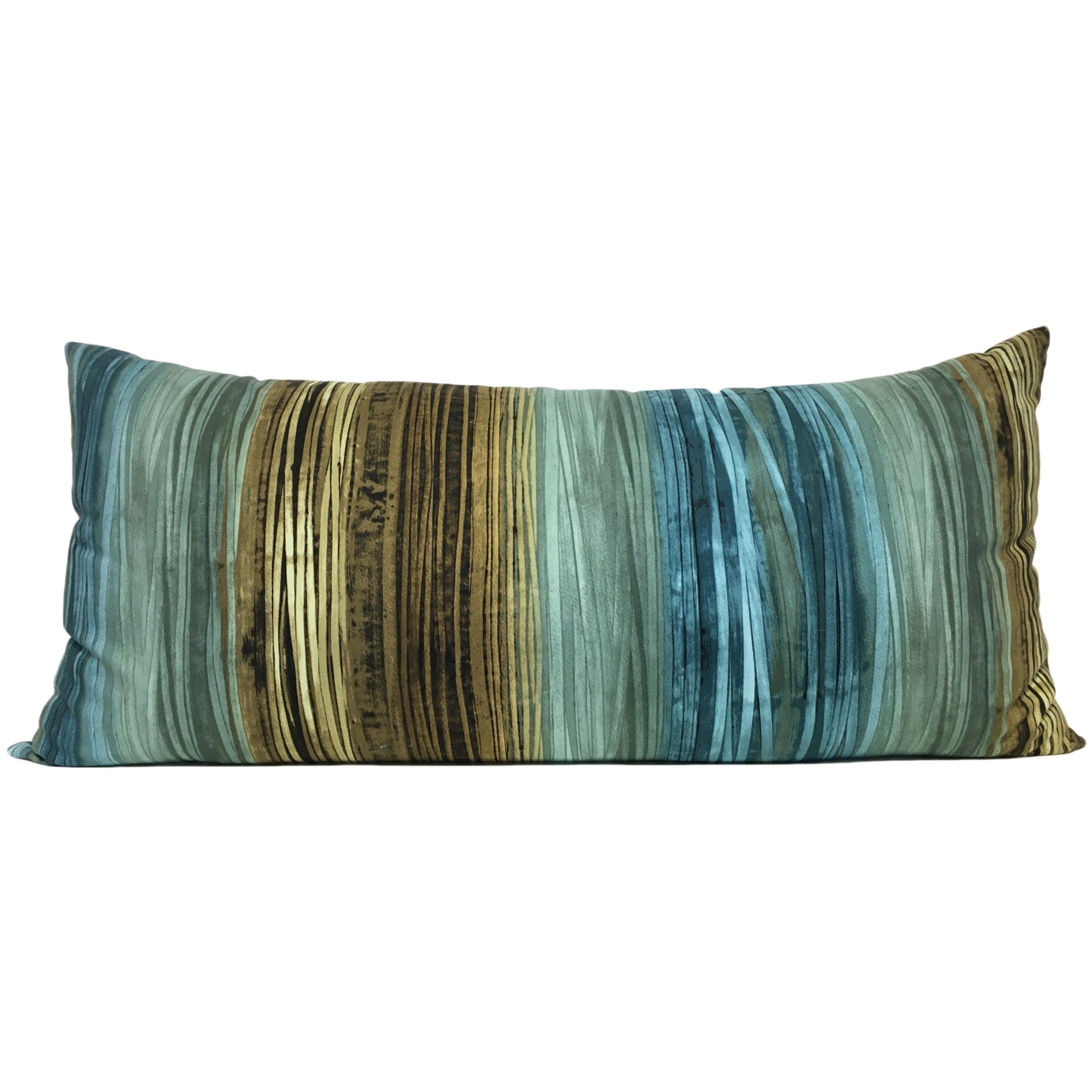 Ripple Lake Teal Lumbar Pillow 19x39"
