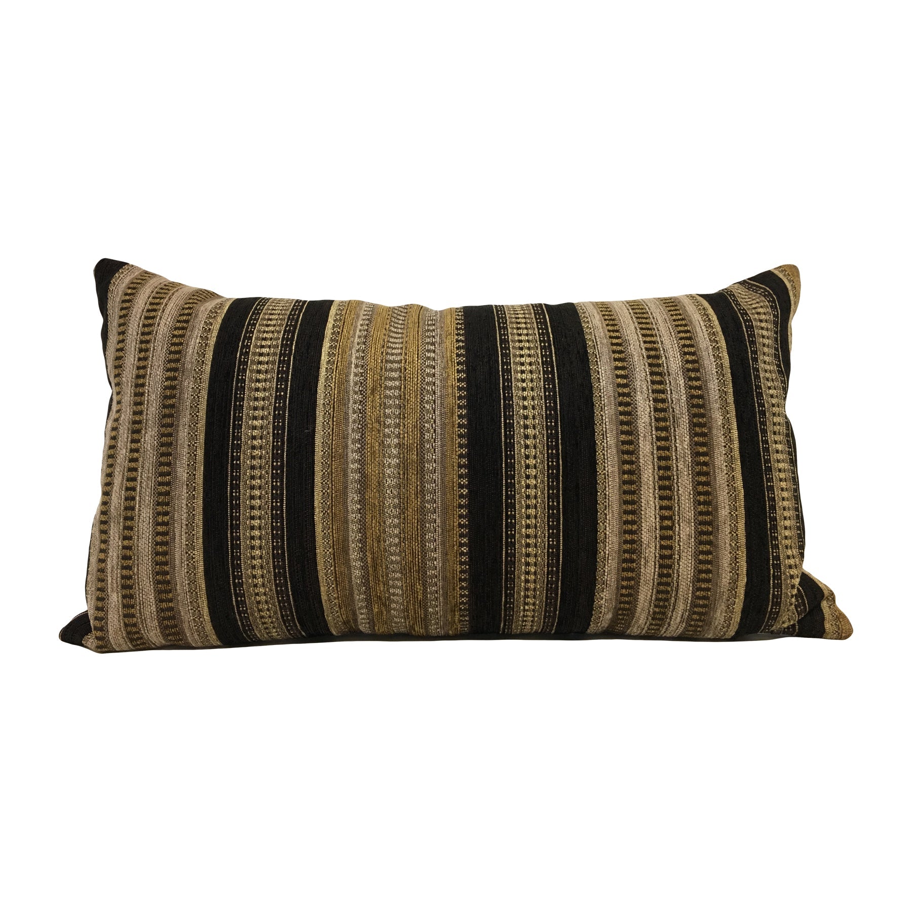 Salem Black Gold Lumbar Pillow 12x22"