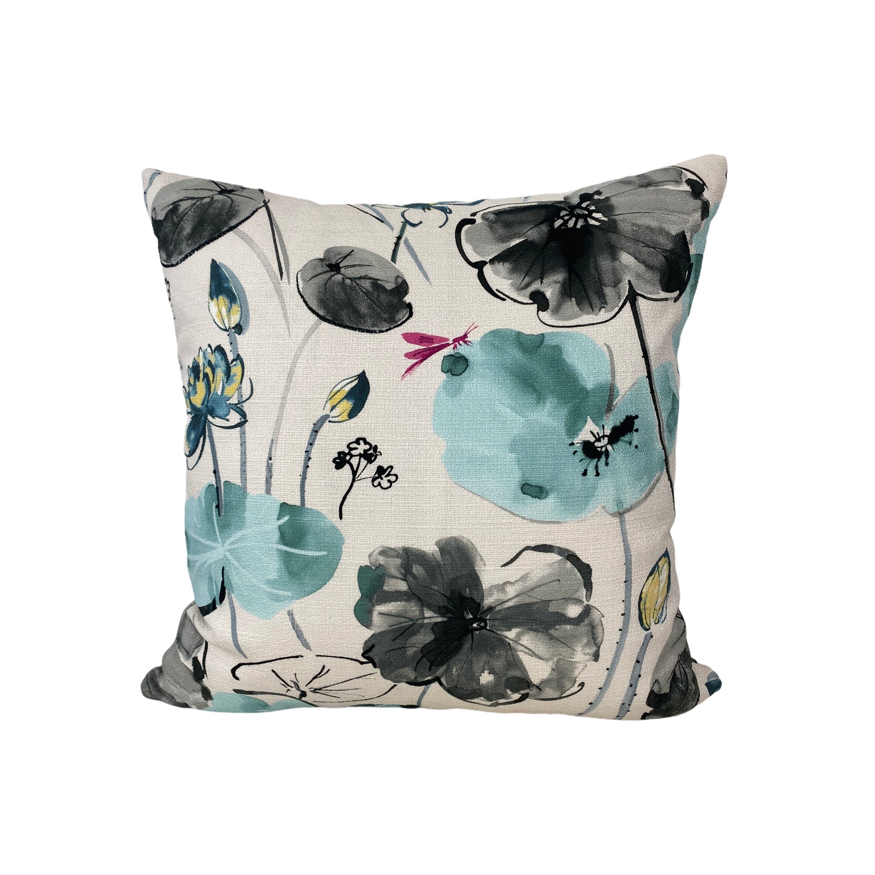 Sandringham Teal Outdoor Throw Pillow 17x17"