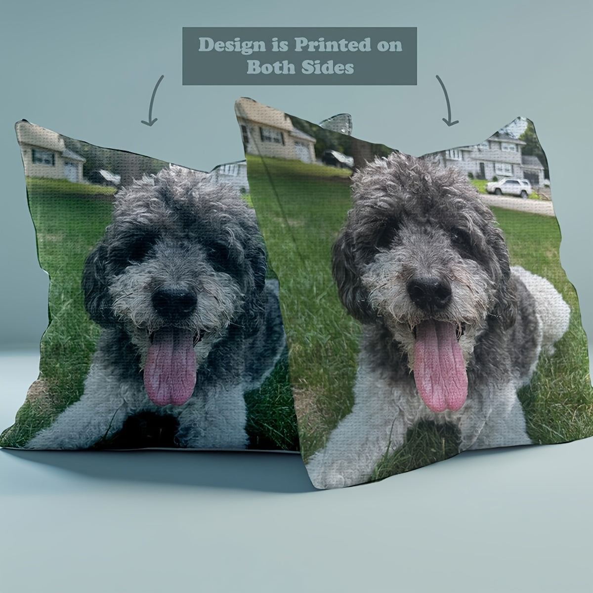 Custom Double-Sided Pillow with Clear Printing: Upload Your Photos, Family Pictures, Pet Images, or Scenery – Includes Cover and Filling in One Place