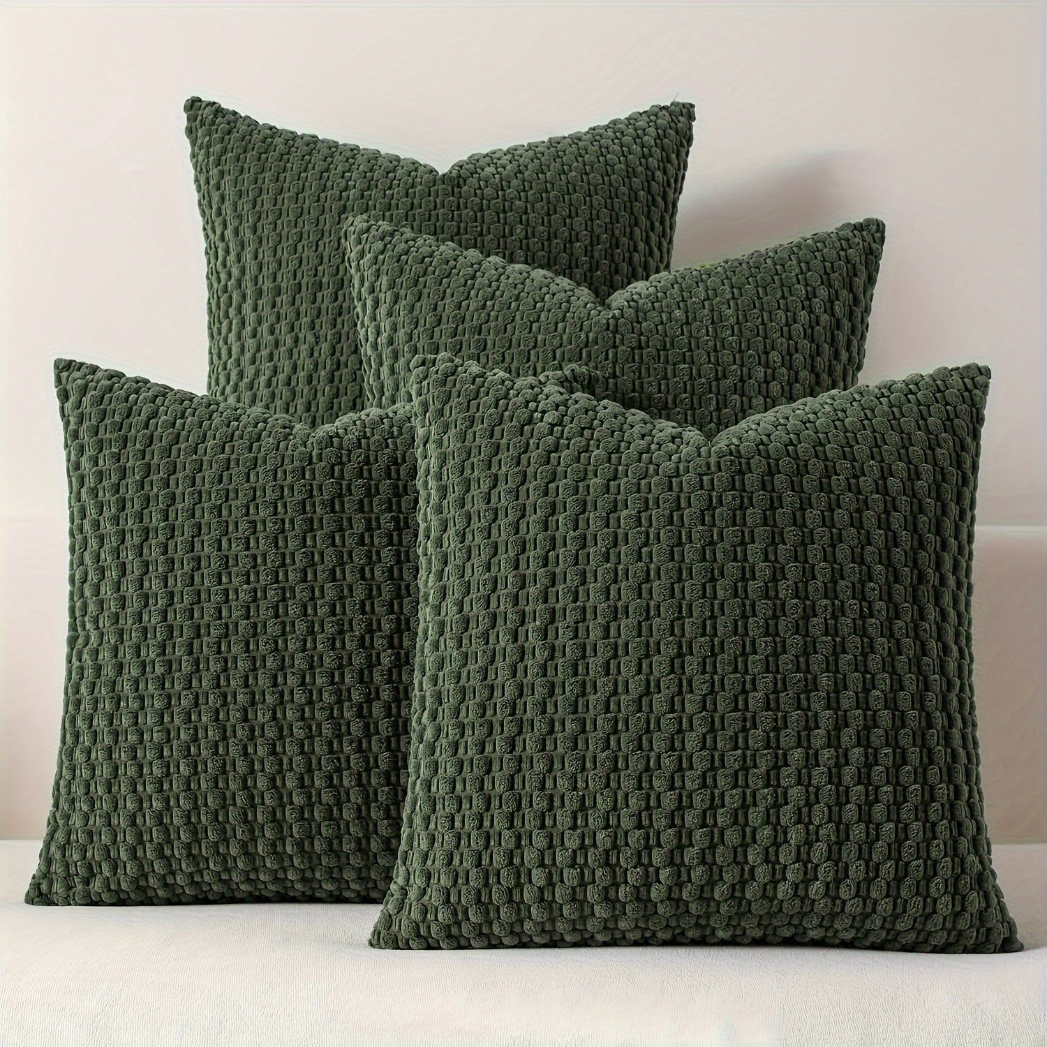 4 Soft Velvet Modern Double-sided Design Sofa Pillowcases, Office Chair Backrest Pillowcases, Bedside Cushion Covers, and Machine-washable Sofa and Bed Decorative Cushion Covers