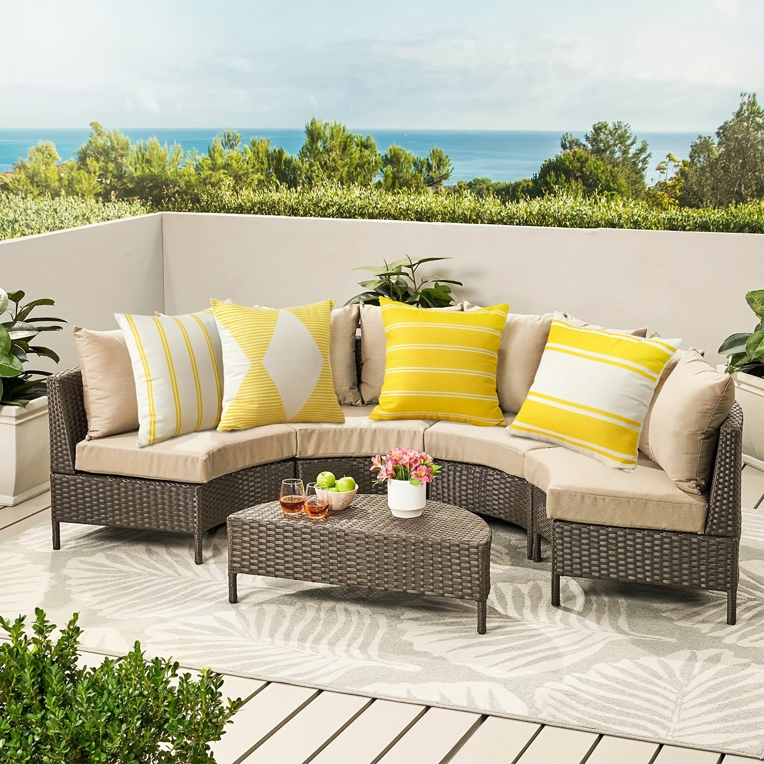 4pcs Tropical Style Throw Pillow Covers, Decorative Square Cushion Covers for Living Room, Bedroom, Sofa, (Double-sided Printing, Pillow Core Not Included)