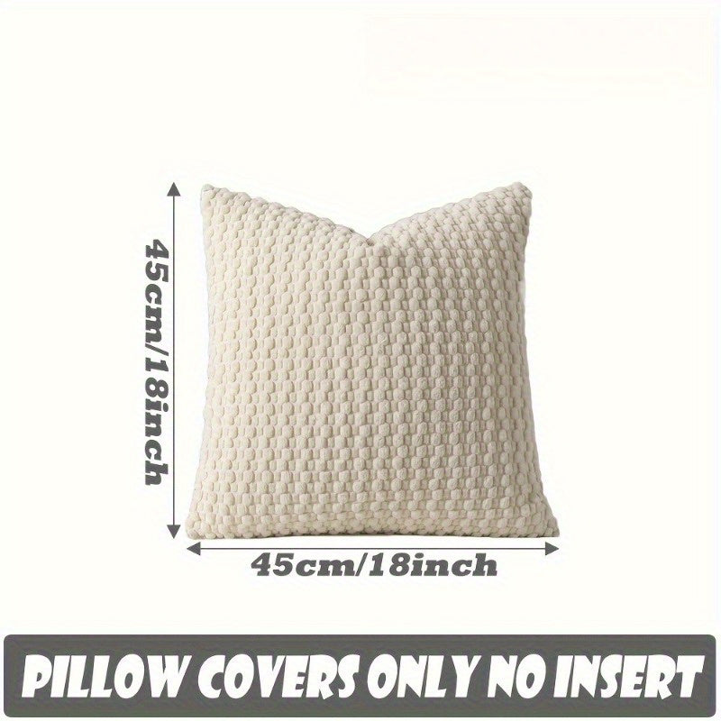 4 Soft Velvet Velvet Modern Double-sided Design Sofa Pillowcases, Office Chair Backrest Pillowcases, Bedside Cushion Covers, and Machine-washable Sofa and Bed Decorative Cushion Covers, Sofa Covers for Sectional Sofas, Sofa Cushion Covers for Living Room,