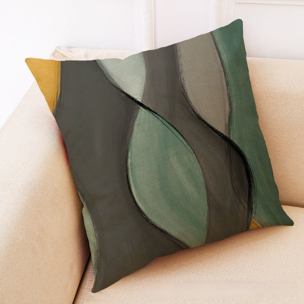 4pcs Abstract Geometric Print Zipper Pillow Covers - Double-Sided Polyester, Vibrant Colorful Design for Living Room, Bedroom, Sofa Decor (No Insert), Decorative Pillows | Modern Home Decor | Zipper Closure, Decorative Pillows for Living Room