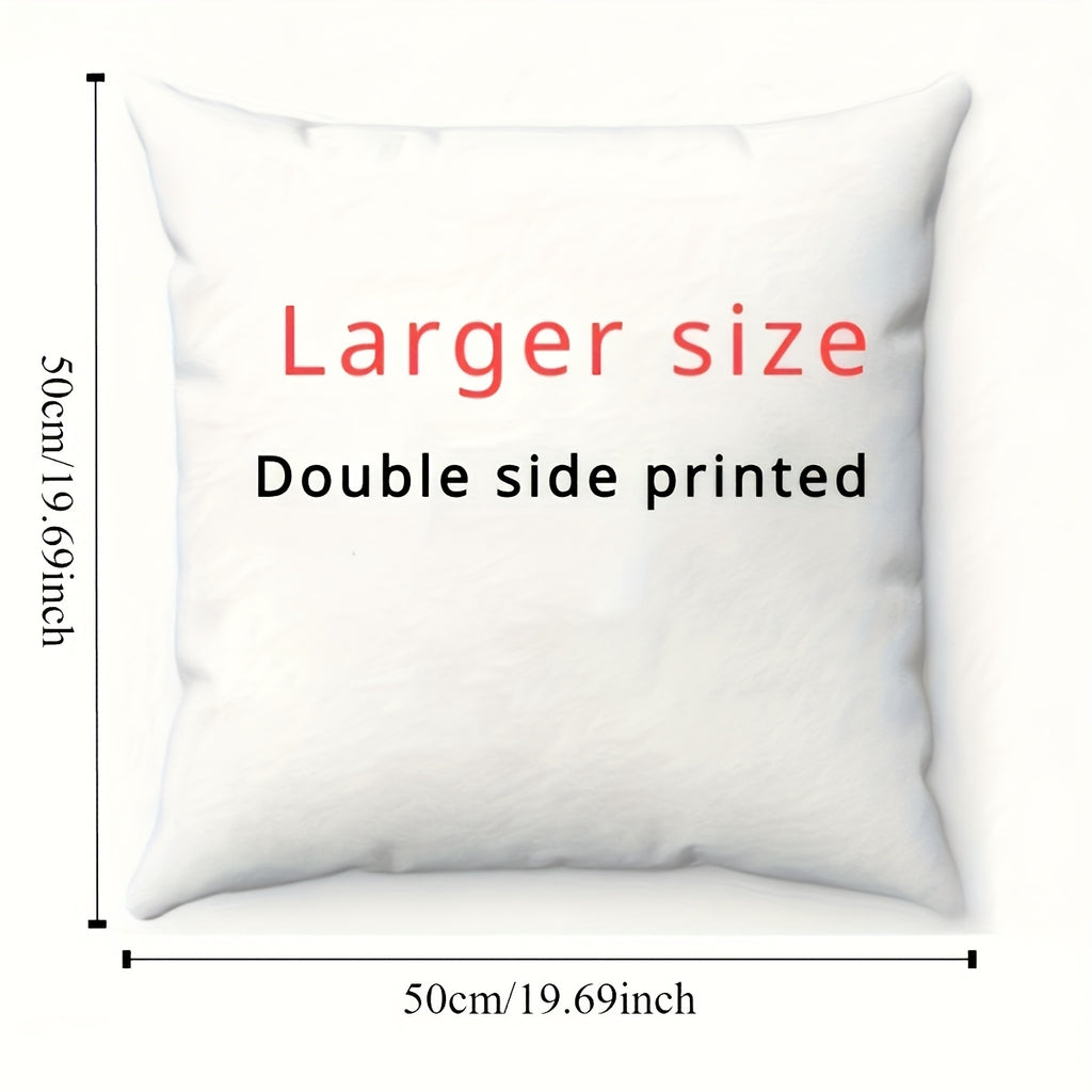 Custom Photo Pillow Cover - Dual-Sided Printing, Personalized Gift for Father's Day, Mother's Day, Christmas, Valentine's - Machine Washable Home Decor with Your Own Picture (No Insert Included), Decorative Pillow Covers, Thoughtful Present, Traditional