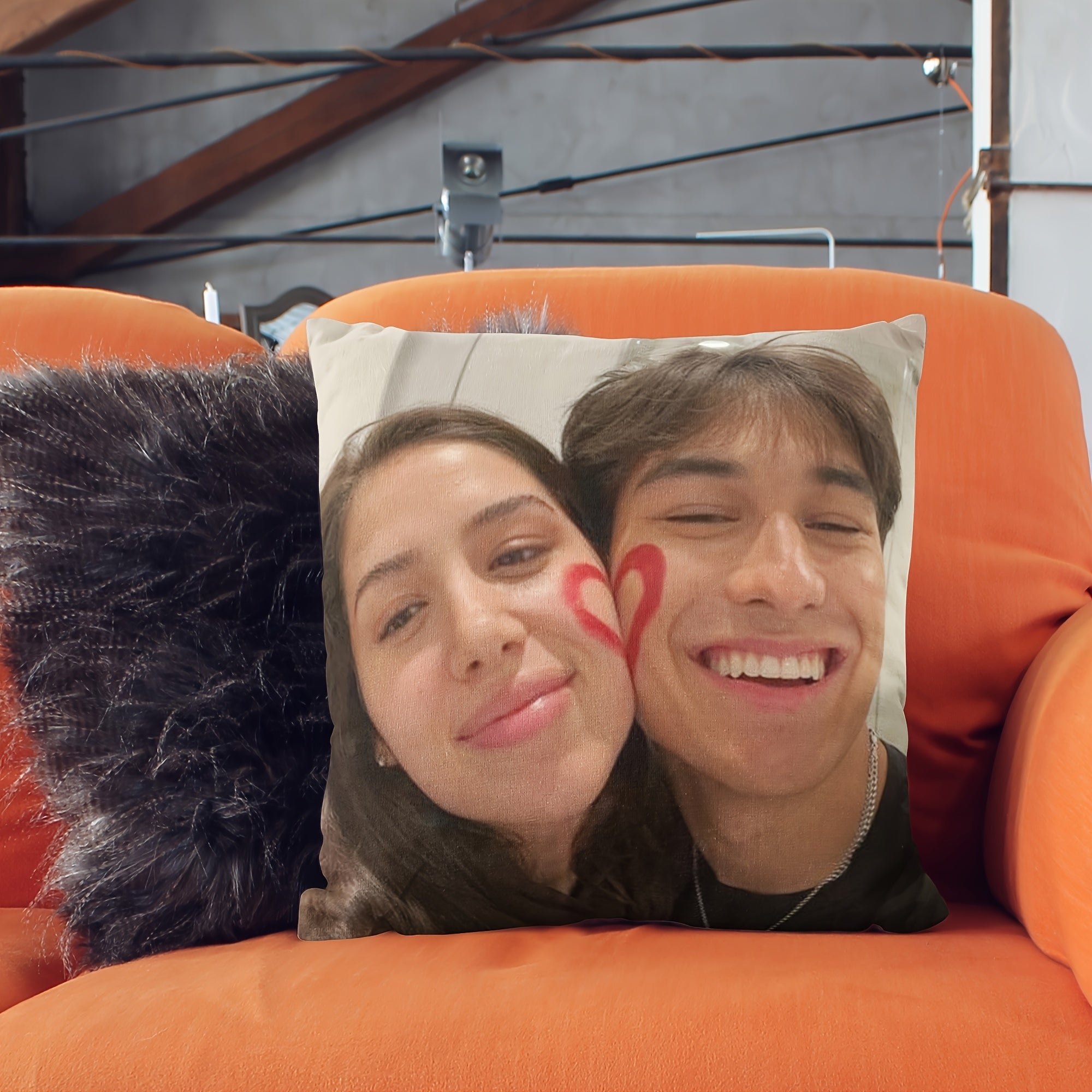 Custom Photo Pillow Cover - Dual-Sided Printing, Personalized Gift for Father's Day, Mother's Day, Christmas, Valentine's - Machine Washable Home Decor with Your Own Picture (No Insert Included), Decorative Pillow Covers, Thoughtful Present, Traditional