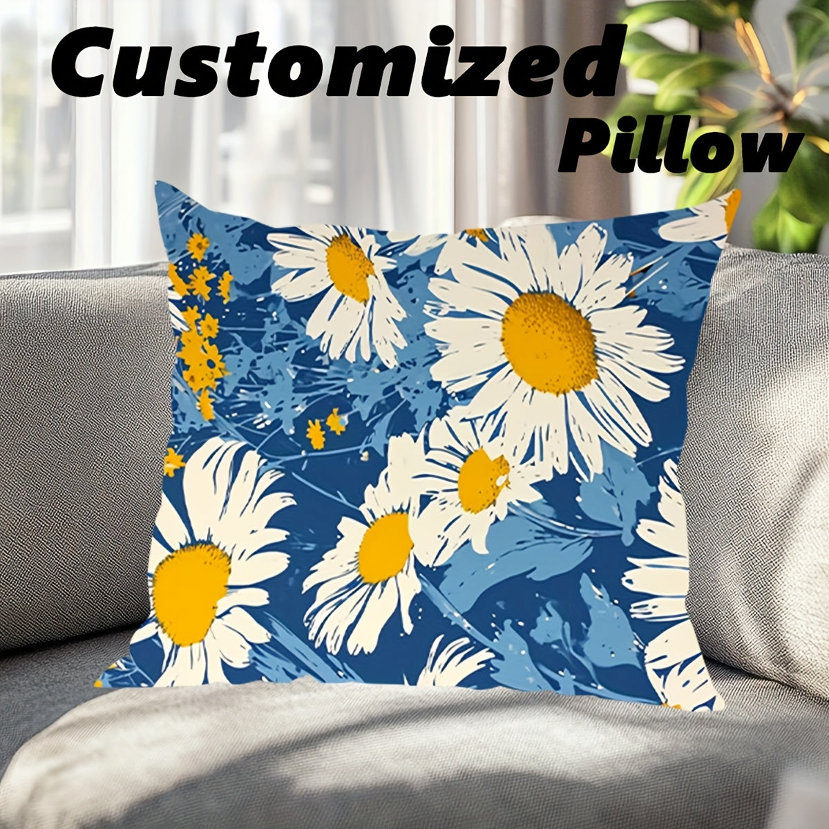 Custom Double-Sided Pillow with Clear Printing: Upload Your Photos, Family Pictures, Pet Images, or Scenery – Includes Cover and Filling in One Place