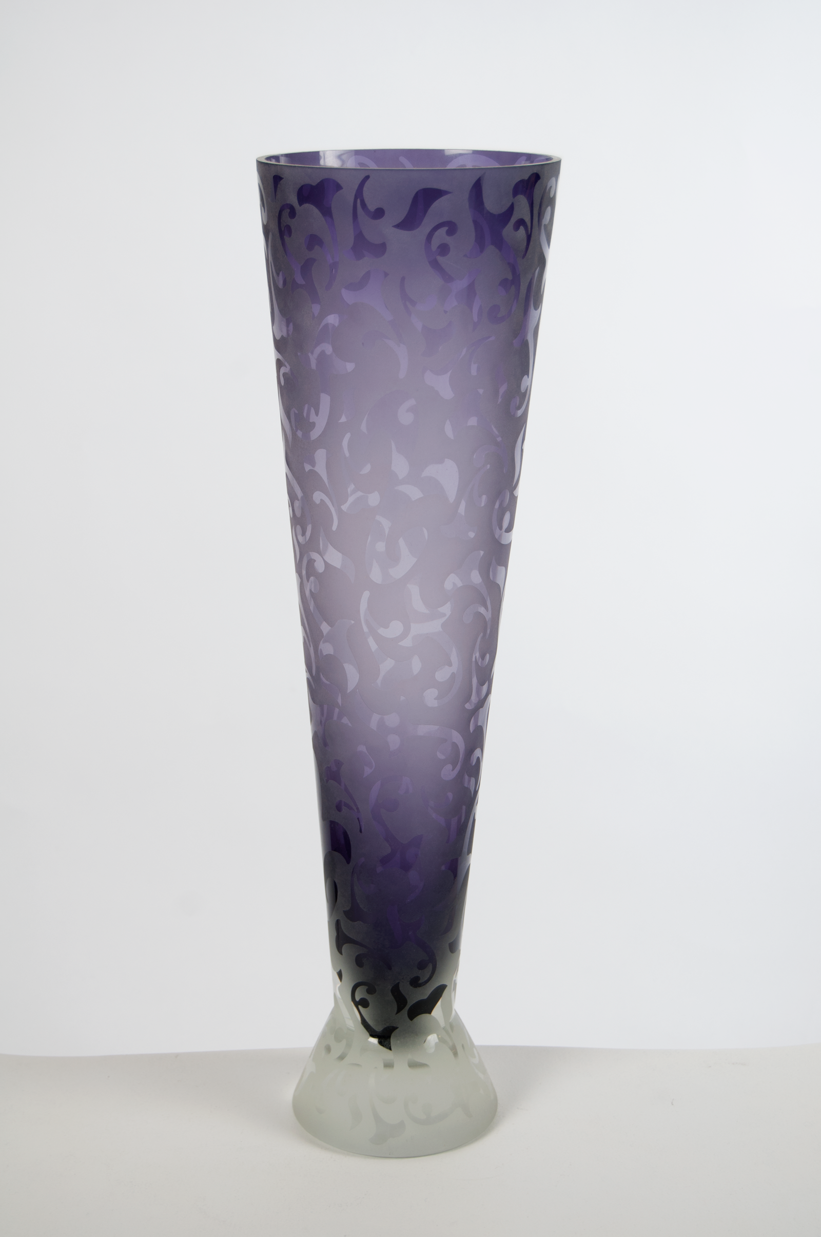 ELIPSE Etched Glass Vase