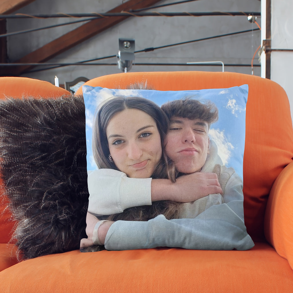 Double-Sided Custom Photo Pillow Cover - Double-Sided Printed Short Velvet, 18x18 Inches Modern Home Decor, Suitable for Sofa, Living Room, Bedroom - No Insert Included, Soft Fabric Decorative Cushion Cover, Gift Choice