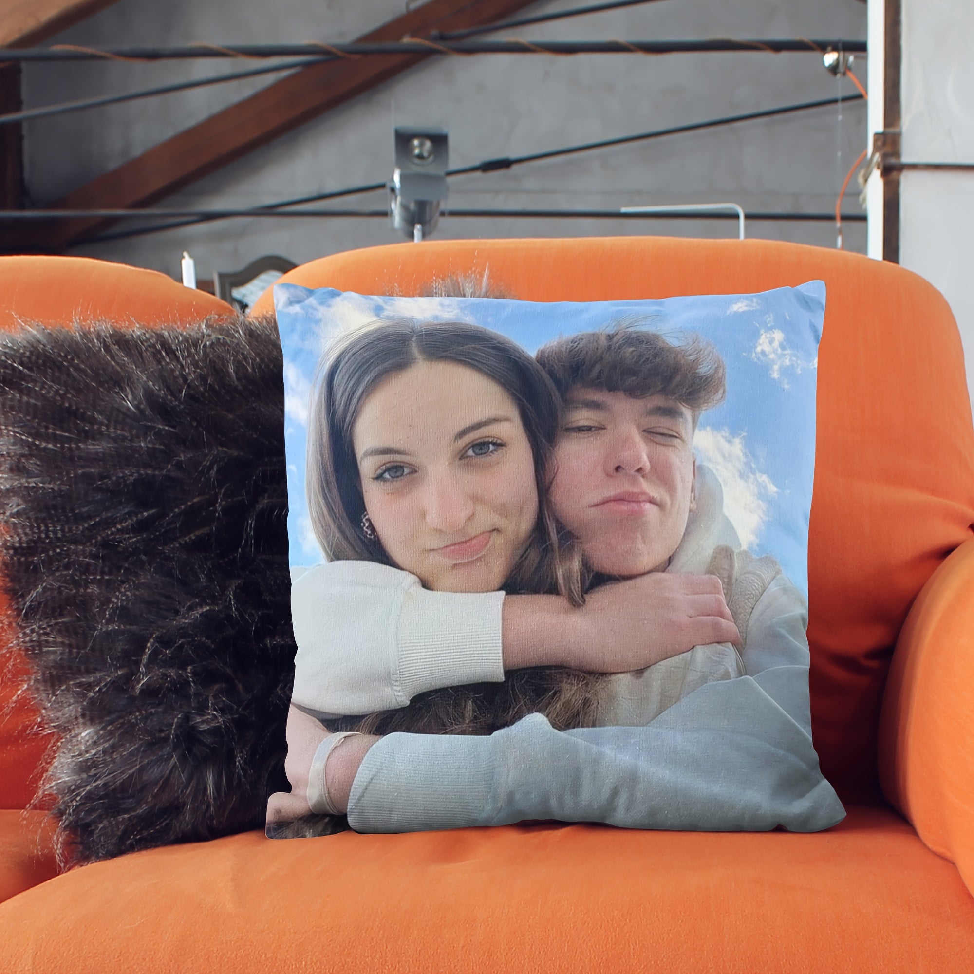 Double-Sided Custom Photo Pillow Cover - Double-Sided Printed Short Velvet, 18x18 Inches Modern Home Decor, Suitable for Sofa, Living Room, Bedroom - No Insert Included, Soft Fabric Decorative Cushion Cover, Gift Choice