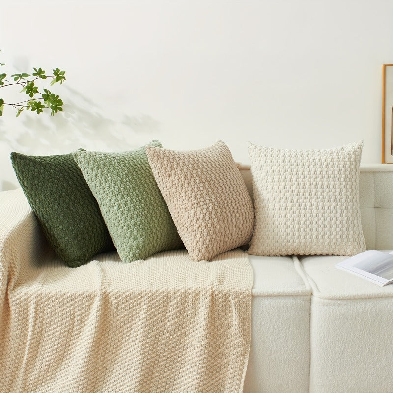 4 Soft Velvet Modern Double-sided Design Sofa Pillowcases, Office Chair Backrest Pillowcases, Bedside Cushion Covers, and Machine-washable Sofa and Bed Decorative Cushion Covers, Sofa Covers for Sectional Sofas, Sofa Cushion Covers, Sofa Cushion Covers