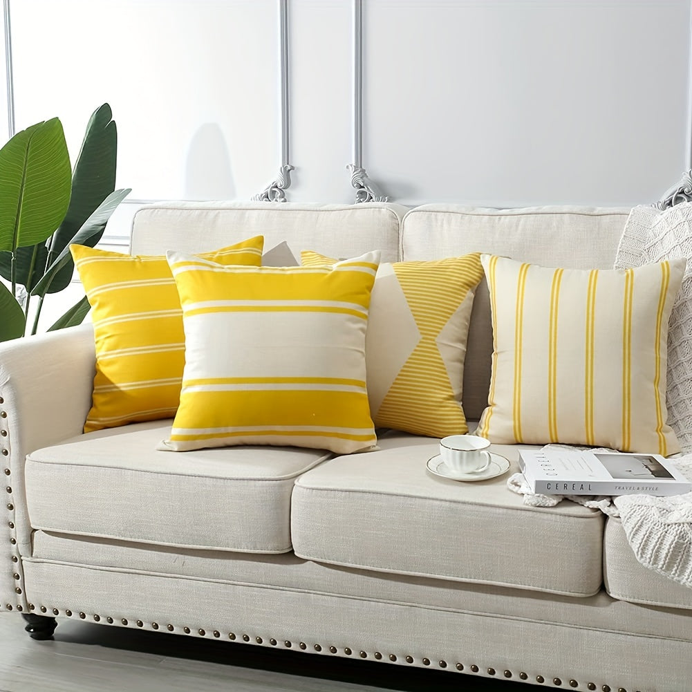 4pcs Tropical Style Throw Pillow Covers, Decorative Square Cushion Covers for Living Room, Bedroom, Sofa, (Double-sided Printing, Pillow Core Not Included)