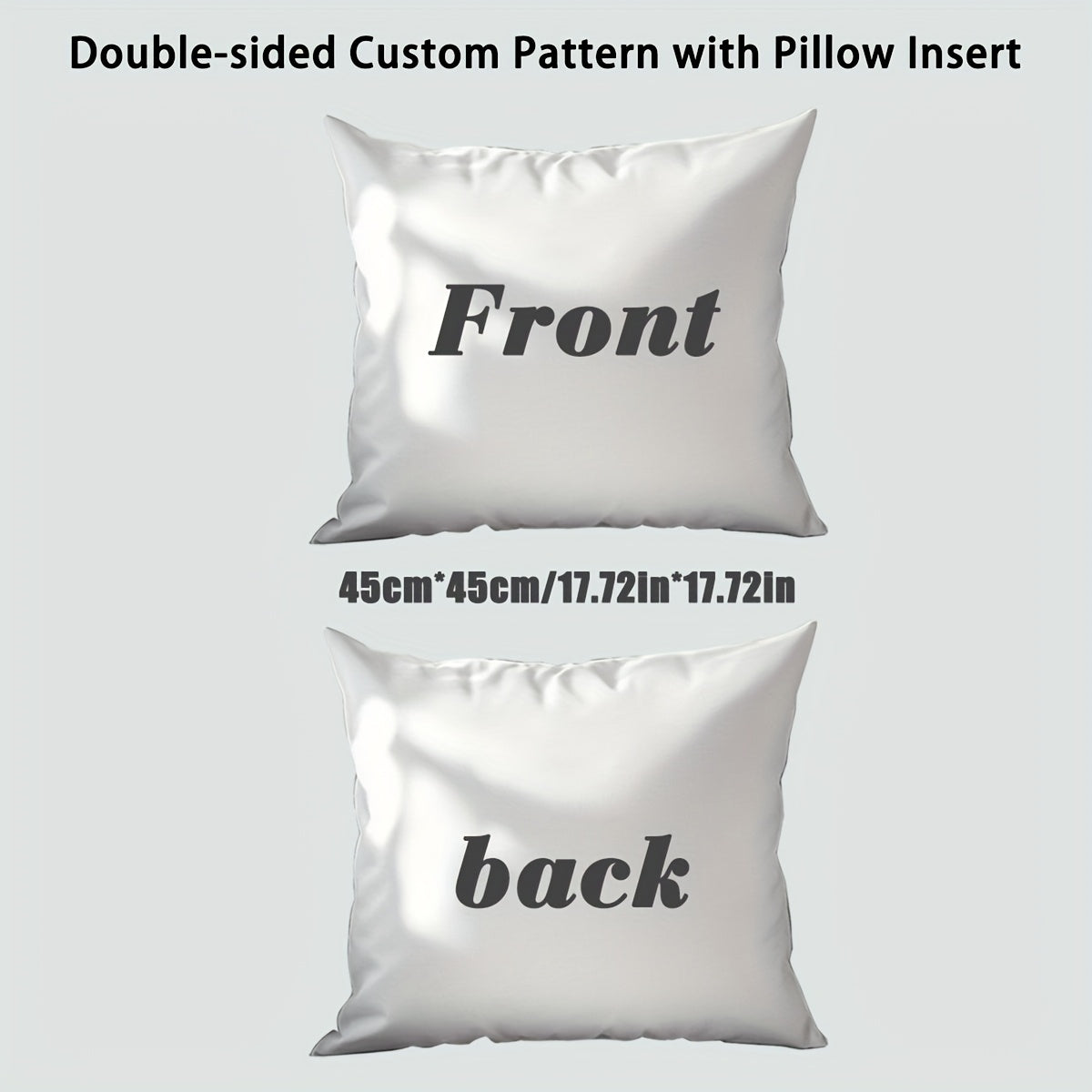 Custom Double-Sided Pillow with Clear Printing: Upload Your Photos, Family Pictures, Pet Images, or Scenery – Includes Cover and Filling in One Place