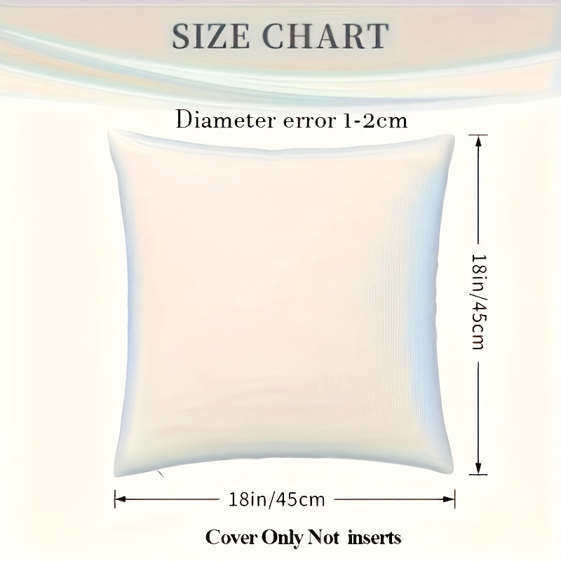 Double-Sided Custom Photo Pillow Cover - 18x18 Inches Reversible Short Plush Decorative Cushion Case with Zipper Closure, Machine Washable, Suitable for Living Room and Bedroom Décor, No Insert Included, Personalized Design, Durable Fabric