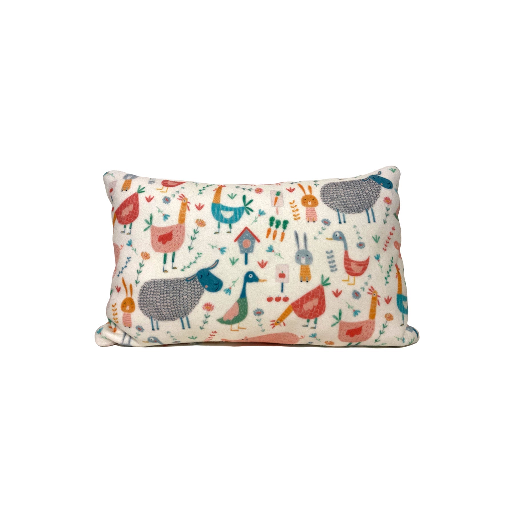 Farm Animals Fleece Pillow 8x13"