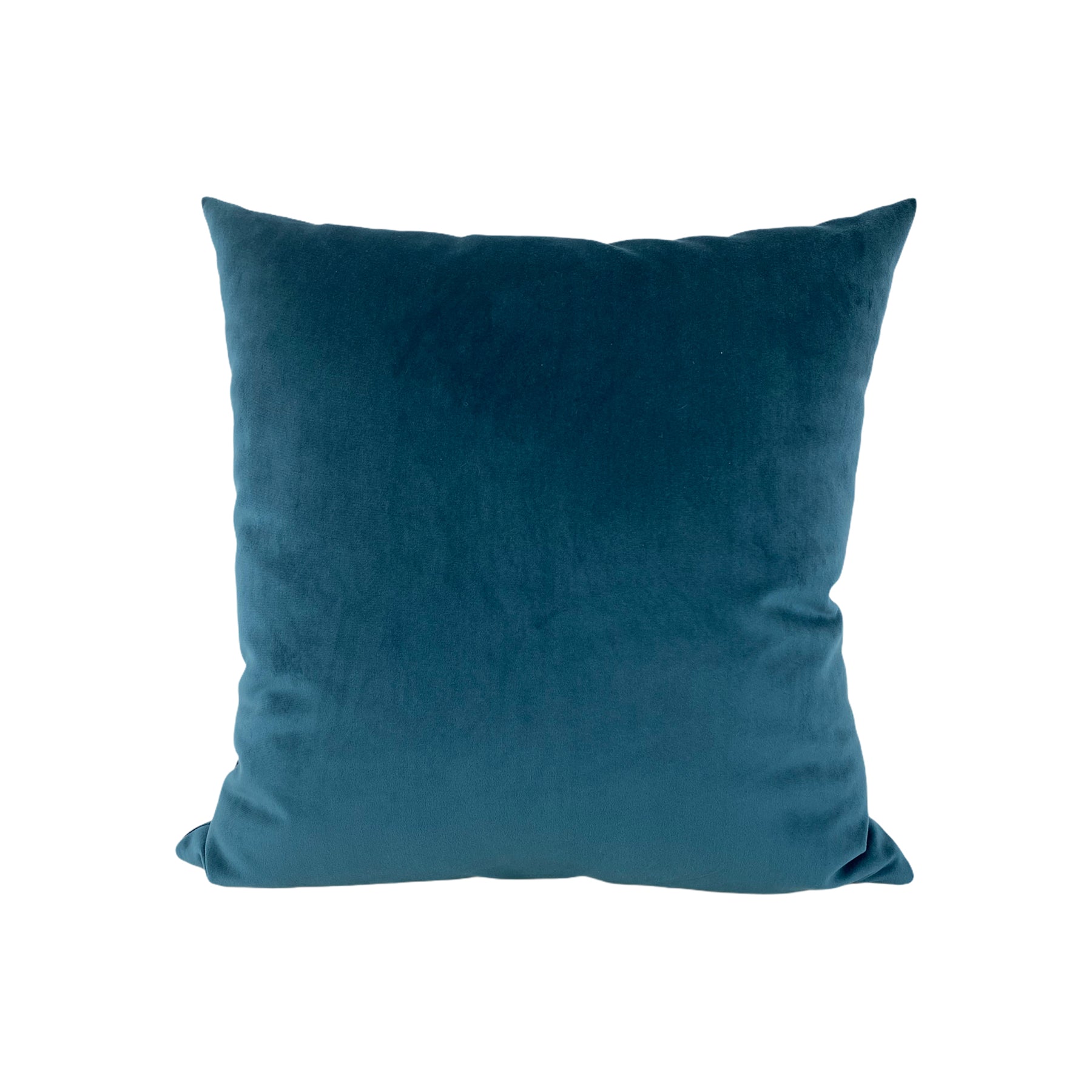 Franklin Velvet Petrol Throw Pillow 17x17"