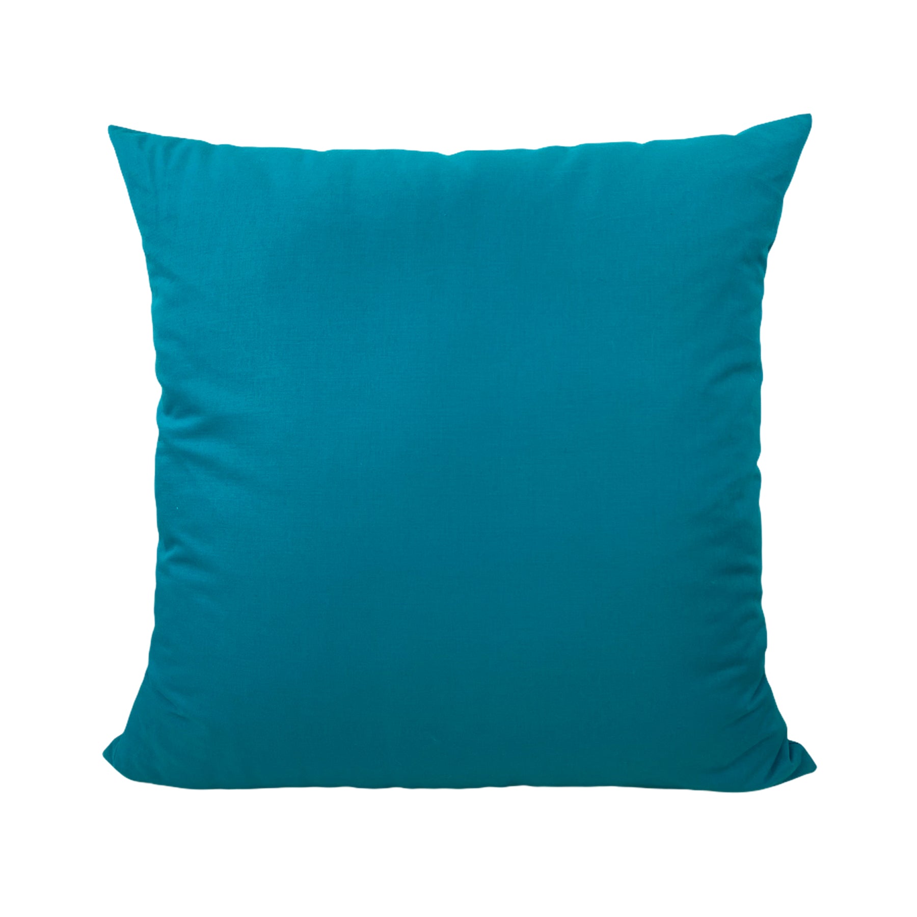 Kona Cotton Cyan Throw Pillow 20x20"