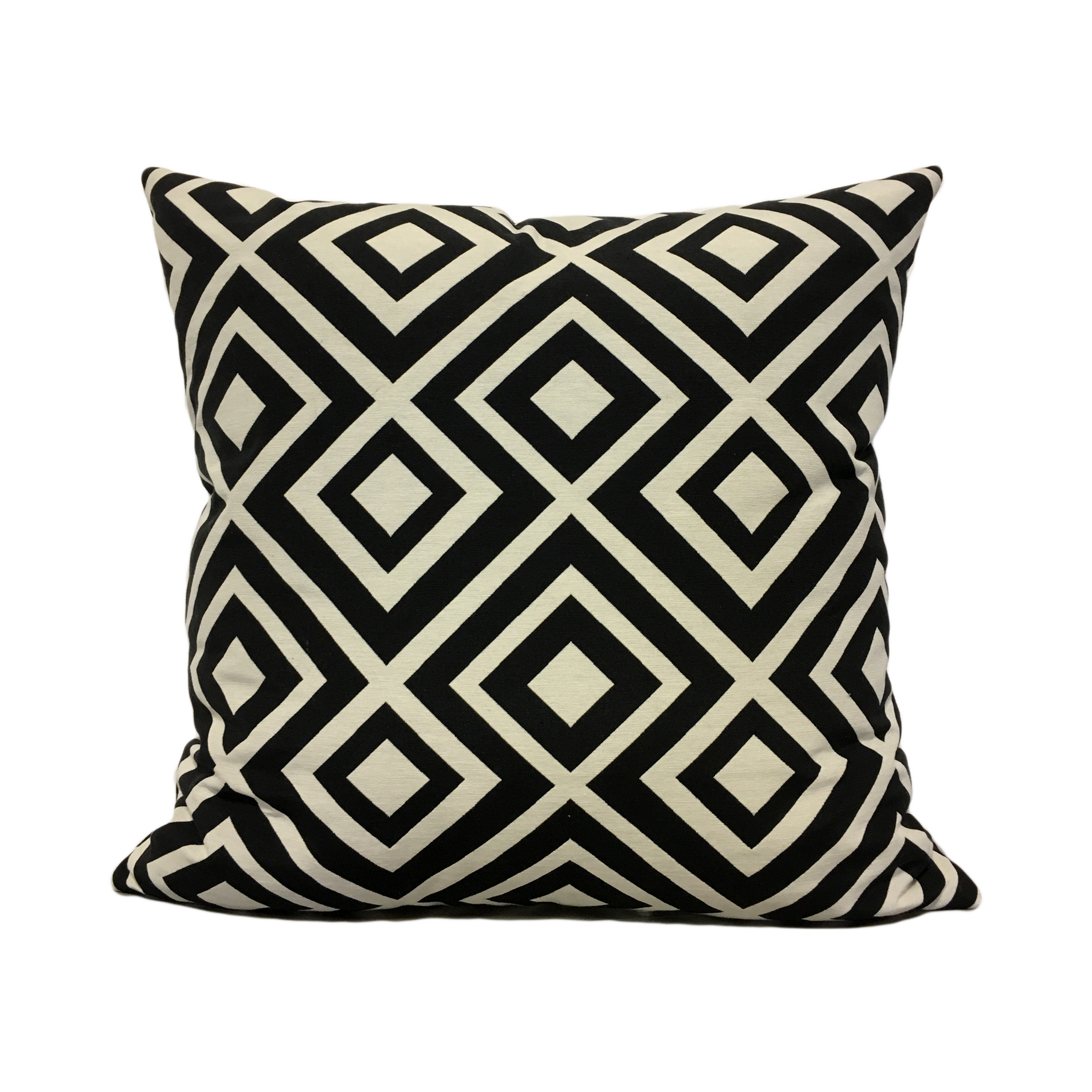 Lodi Caviar Black Geometric Throw Pillow 20x20
