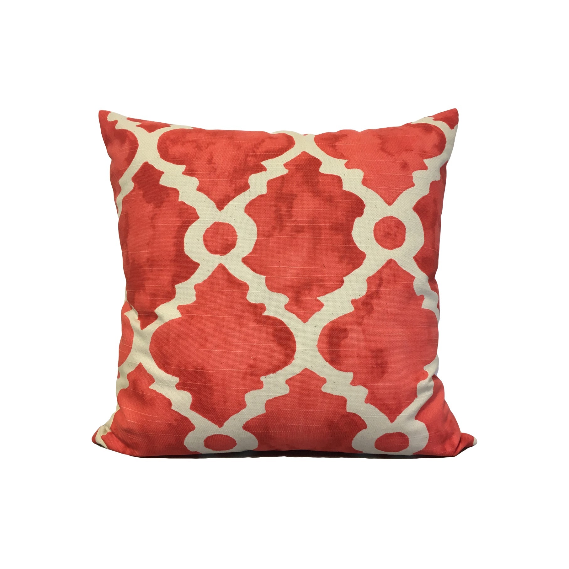 Madrid Slub Salmon Throw Pillow 17x17"