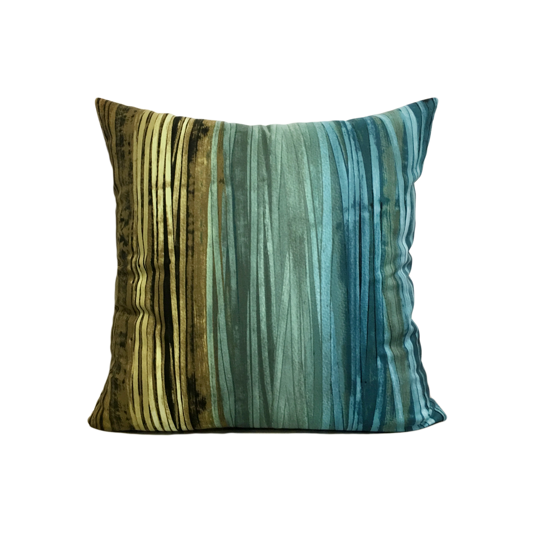 Ripple Lake Teal Throw Pillow 17x17