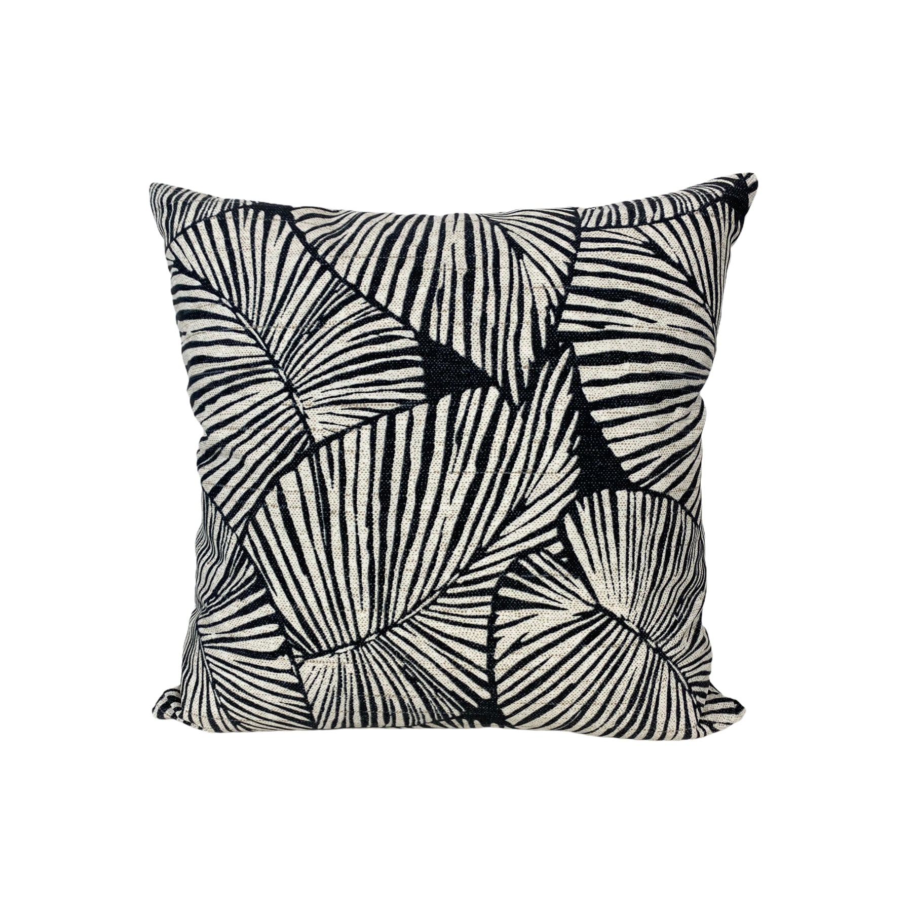 Talia Noir Outdoor Throw Pillow 17x17"