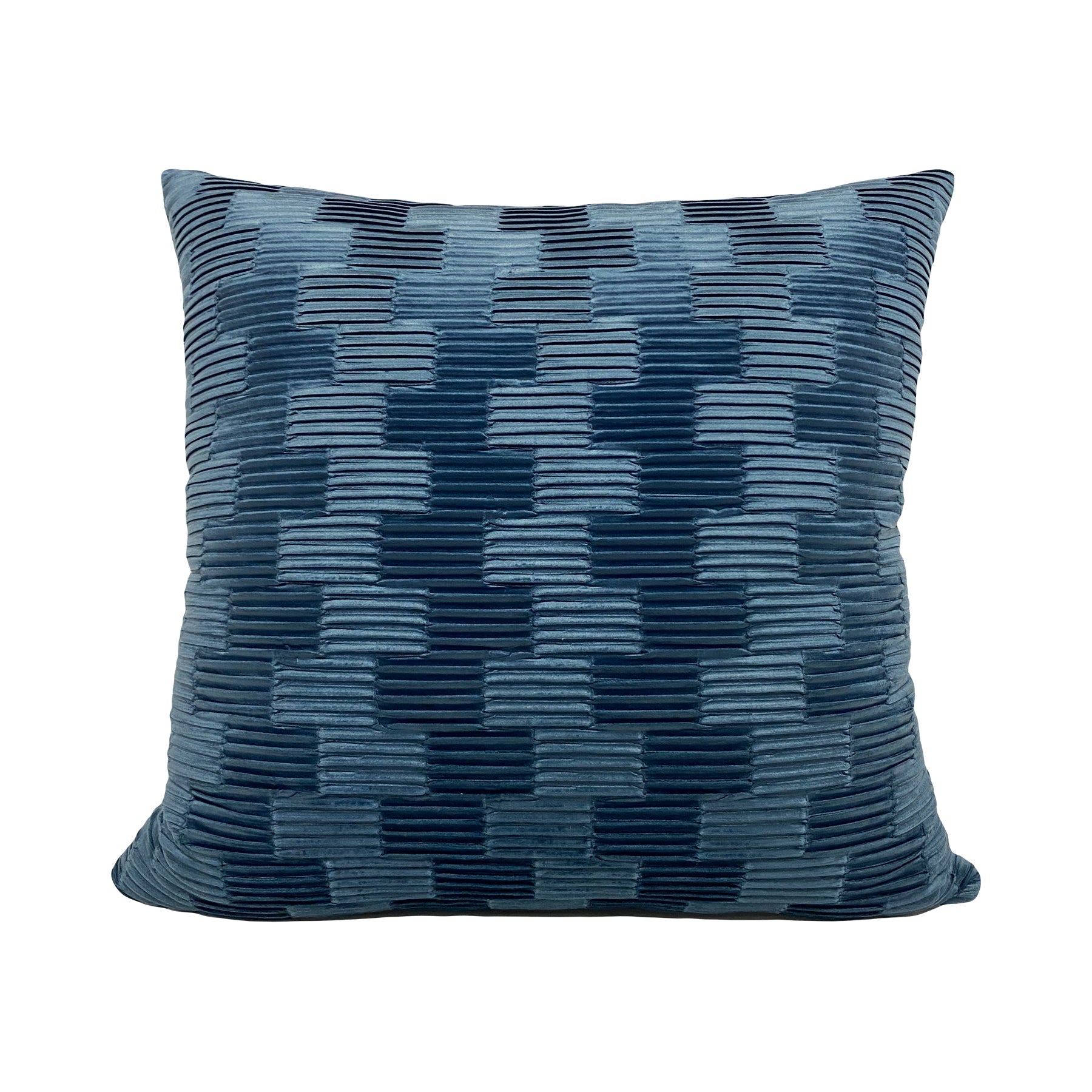 Treble Navy Velvet Throw Pillow 20x20"