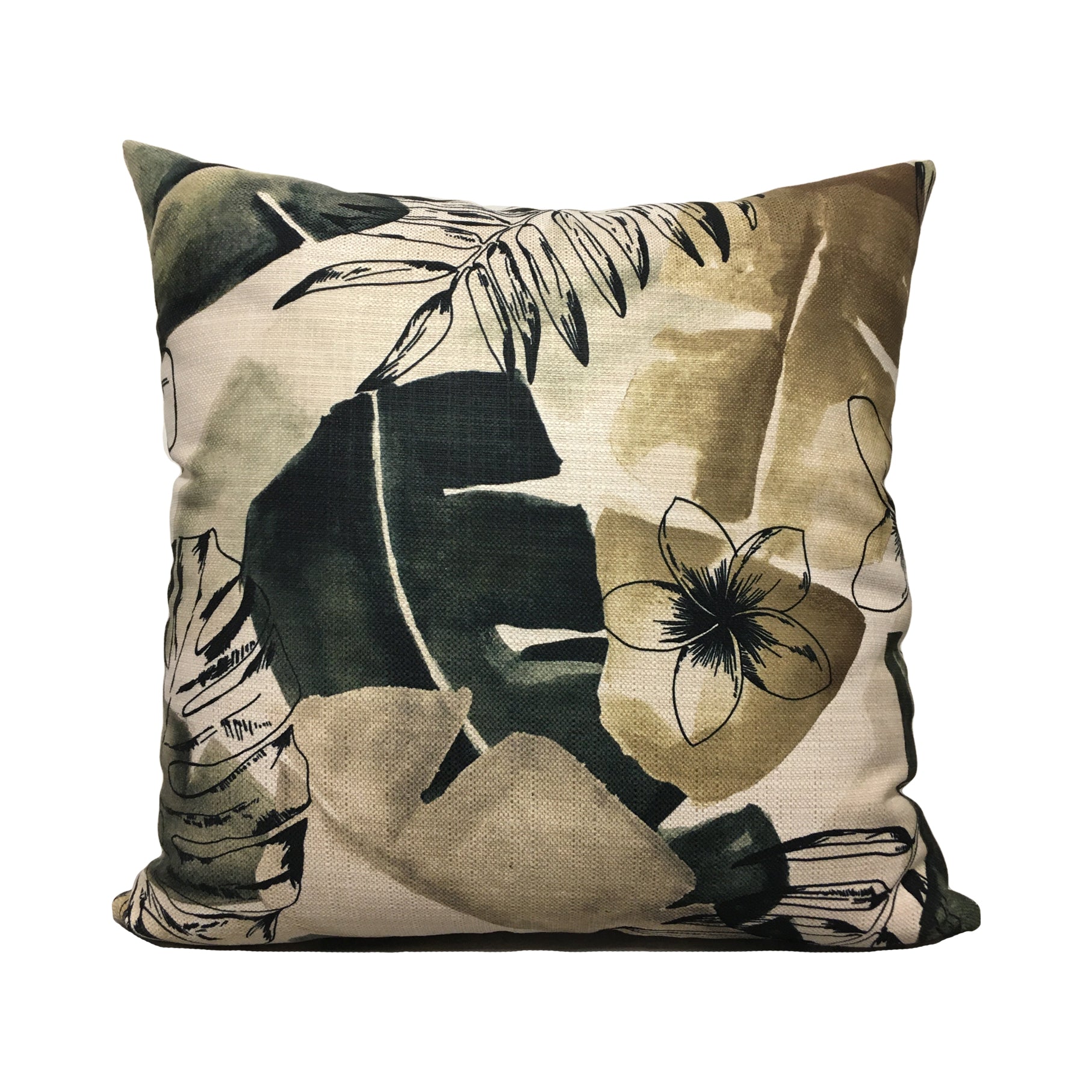 Tropical Wonder Grey Throw Pillow 20x20"
