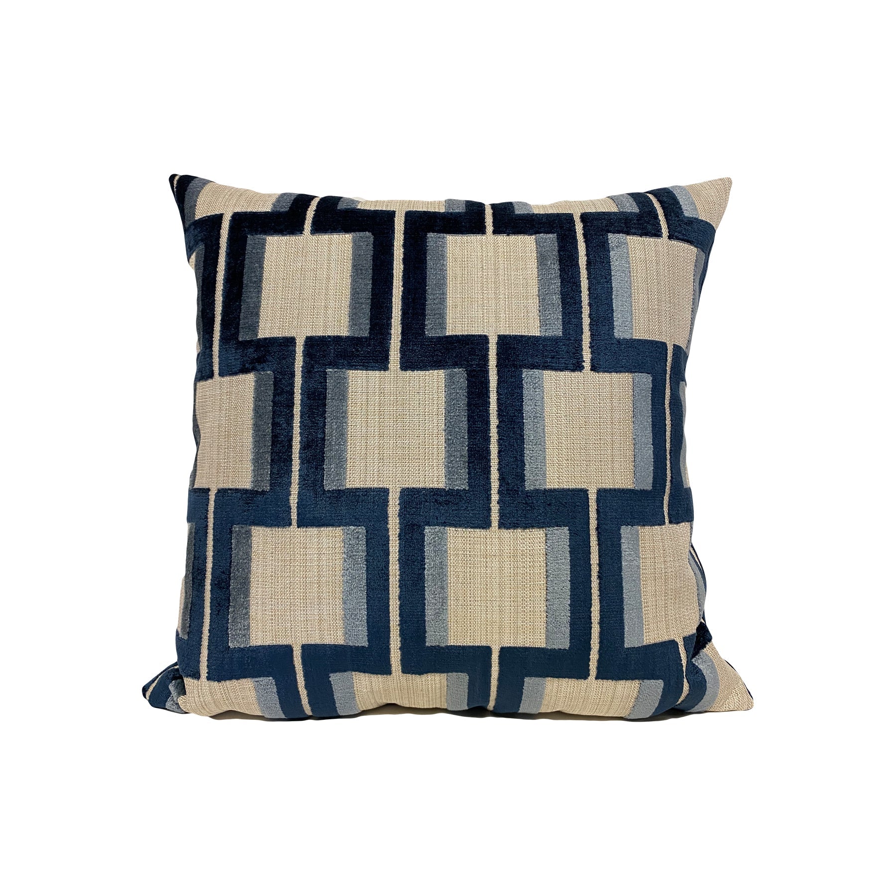 Wyndham Indigo Geometric Throw Pillow 17x17"